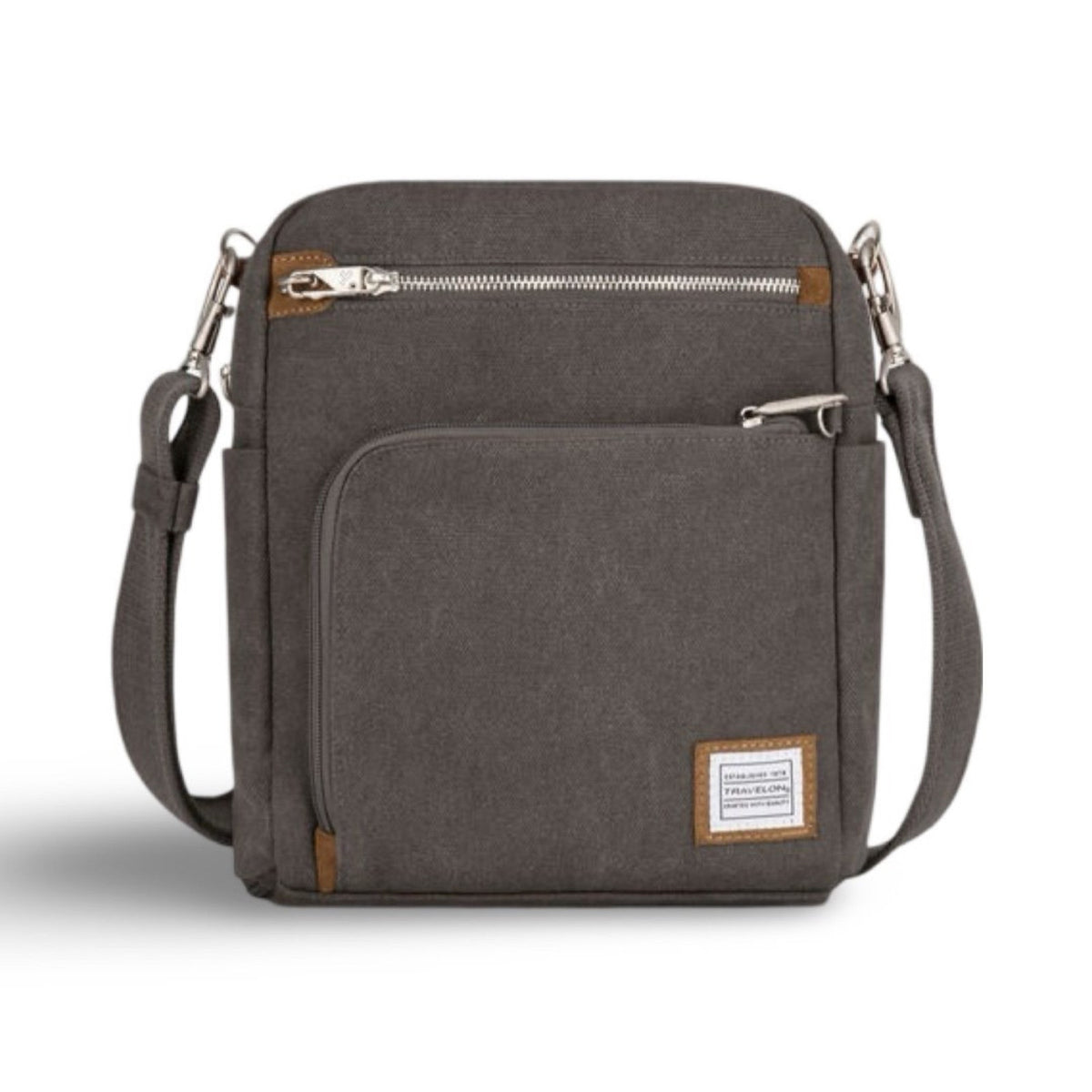TRAVELON Anti-Theft Heritage Tour Bag- Pewter
