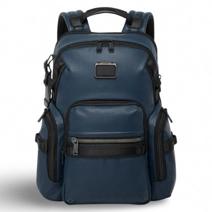 Tumi ALPHA BRAVO Navigation Backpack - Navy Coated Canvas