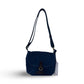 TRAVELON Courier Navy Blue Anti-Theft Saddle Crossbody Bag
