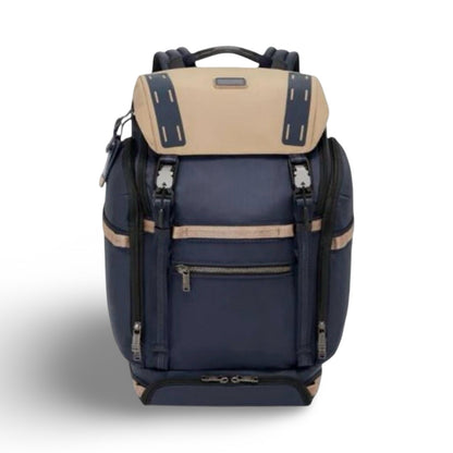 TUMI Alpha Bravo Expedition Flap Backpack - Midnight Navy, Khaki