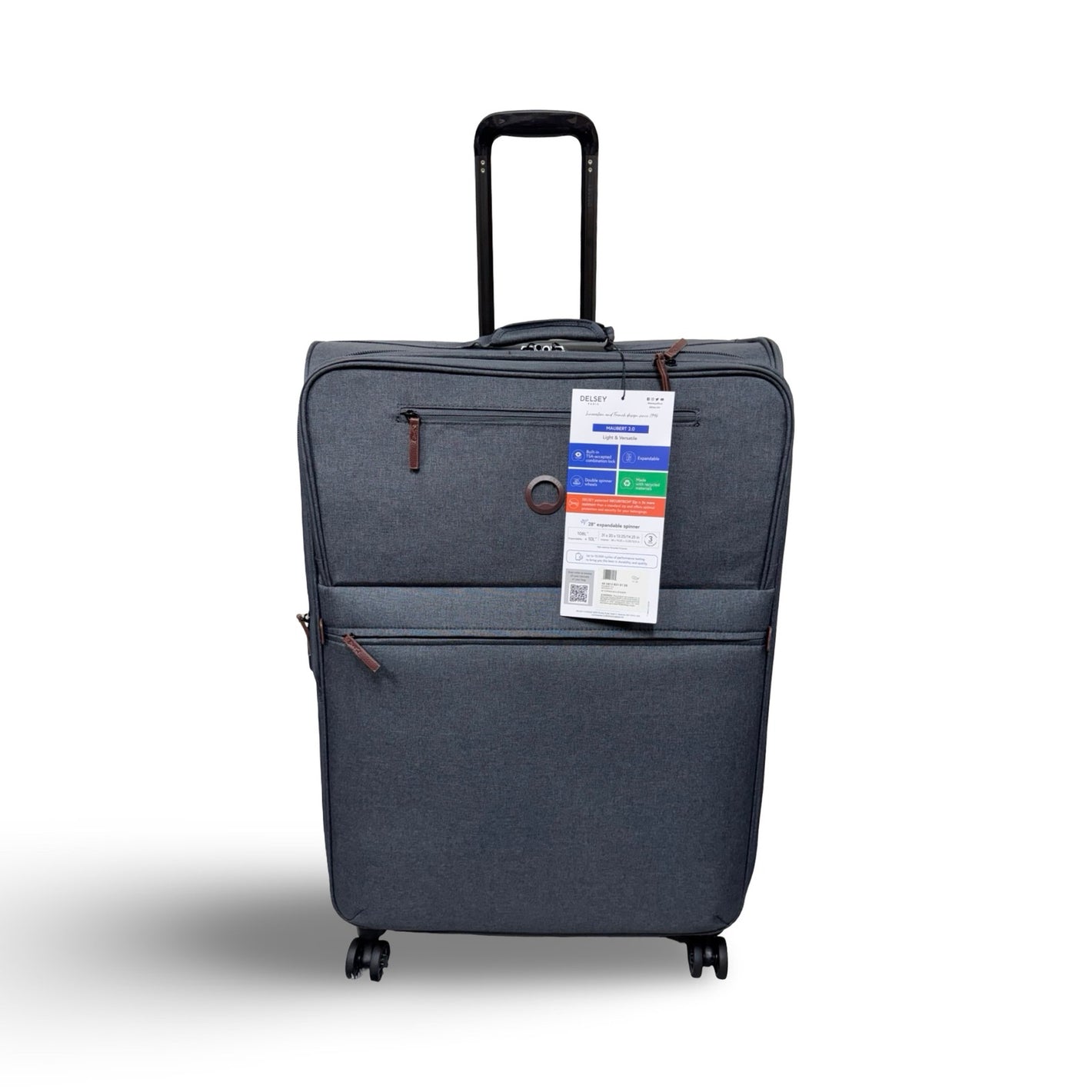 Delsey Paris Maubert 2.0 28" Expandable Spinner Suitcase - Anthracite