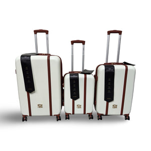 Badgley Mischka Mia Expandable Retro Luggage Set, 3 Piece - Champagne