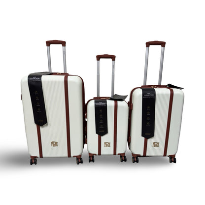 Badgley Mischka Mia Expandable Retro Luggage Set, 3 Piece - Champagne