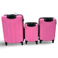 Travelers Club Chicago 5-Piece Hardside Luggage Set - Pink