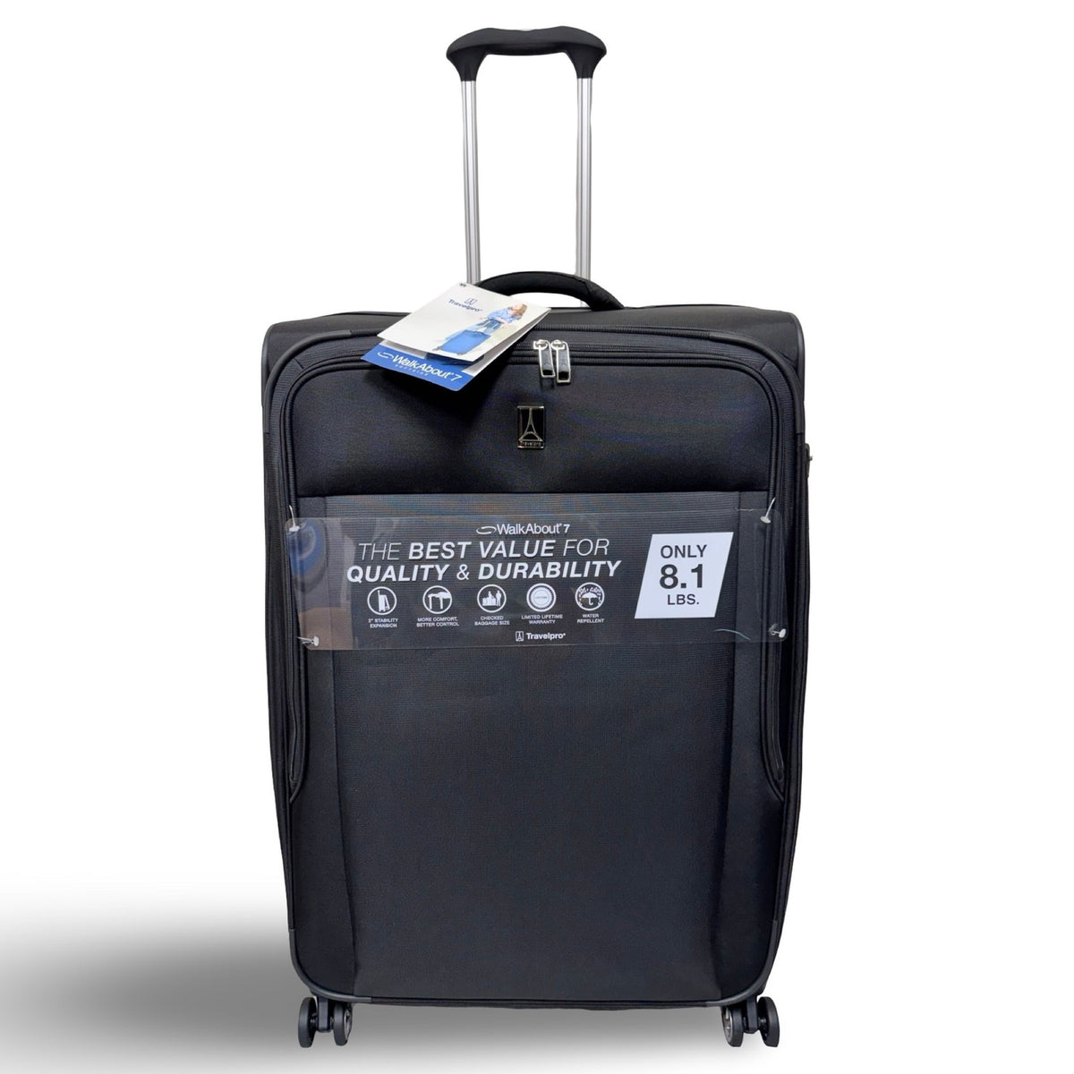 Travelpro WalkAbout 7 Large Check-In Expandable Spinner - Black