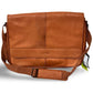 Kenneth Cole Reaction Colombian Leather Crossbody 15.6" Laptop Bag - Cognac
