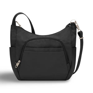 TRAVELON Anti-Theft Classic Crossbody Bucket Bag - Black