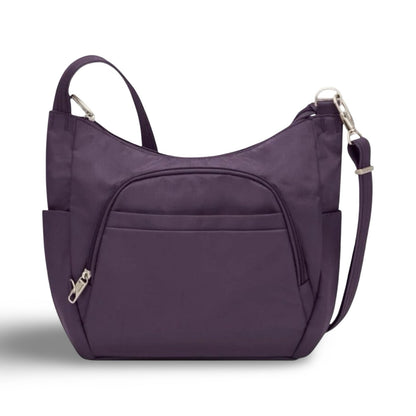 TRAVELON Anti-Theft Classic Crossbody Bucket Bag - Purple