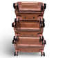 CHAMPS 3-Piece Iconic II Hardside Luggage Set – Rose Gold