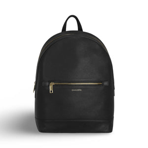 CHAMPS Leather Backpack - Black