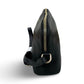 CHAMPS Leather Top-Zip Shoulder Bag - Black