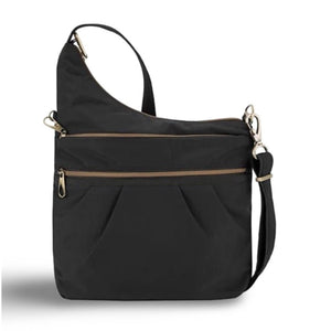 TRAVELON Anti-Theft Signature 3 Compartment Crossbody – Black