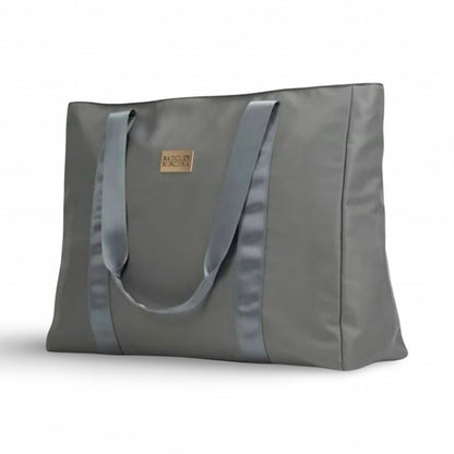 BADGLEY MISCHKA Nylon Travel Tote Weekender Bag- Grey