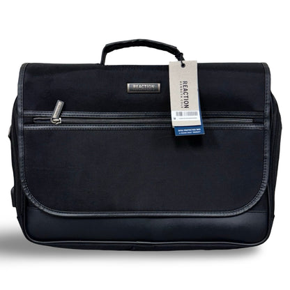 KENNETH COLE REACTION Back In A Flap RFID Protected Laptop Bag, Black