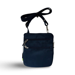 TRAVELON Anti-Theft Classic Slim Double Zip Crossbody- Midnight