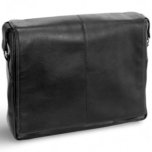 Siamod San Francesco Leather Messenger Bag - Black
