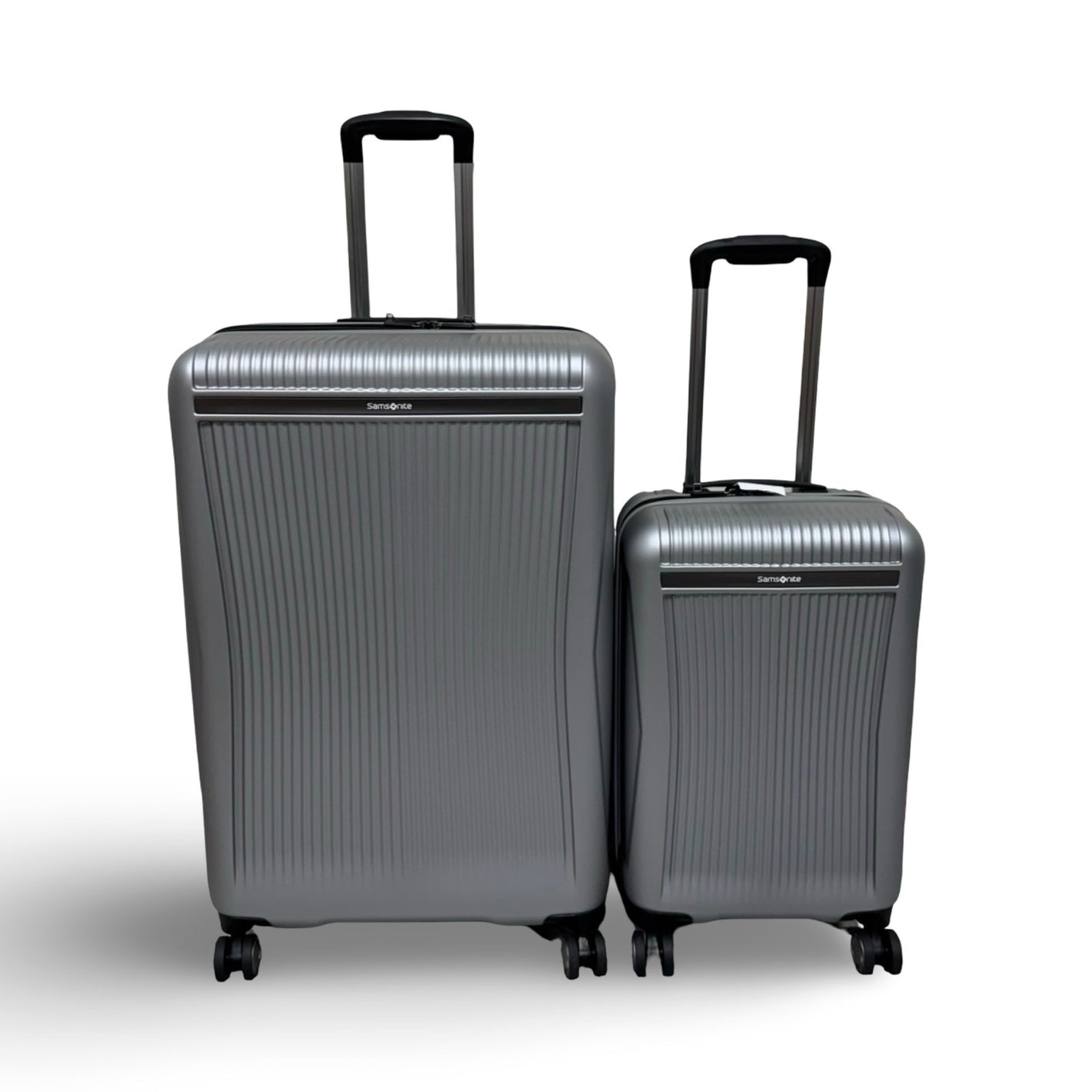 Samsonite Blackstone 2-piece Hardside Expandable Spinner Luggage Set - Silver