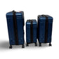 Solite Asher 3-Piece Expandable Spinner Luggage Set - Blue
