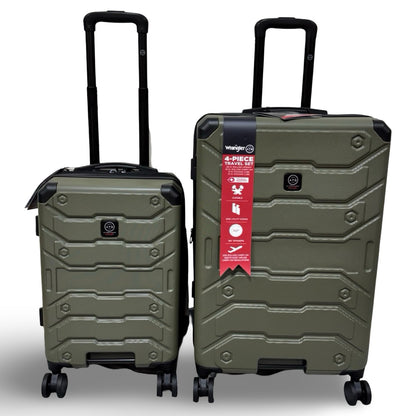 Wrangler Trailway 4-Piece Hardside Luggage Set - Winter Moss