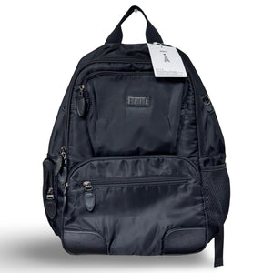 ELLE Voyage 17.5" Twill and Faux Leather Backpack - Black
