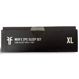 FRYE Men's Sleepwear Long Sleeve Henley & Pant Sleep Set (Taupe/Charcoal) - XL