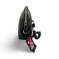 CHAMPS Leather Top-Zip Shoulder Bag - Black