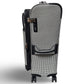 London Fog Cambridge 25" Expandable Spinner - Black White Houndstooth