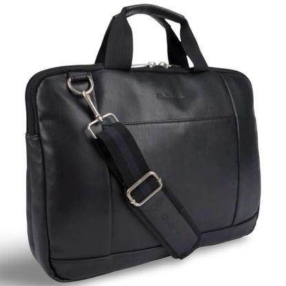 BEN SHERMAN Slim Double Compartment Computer Business Case - Black