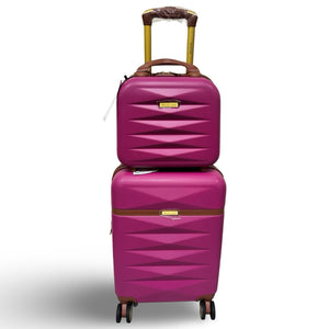 PUÍCHE Jewel Carry-on Cosmetic Luggage, Set of 2 – Magenta
