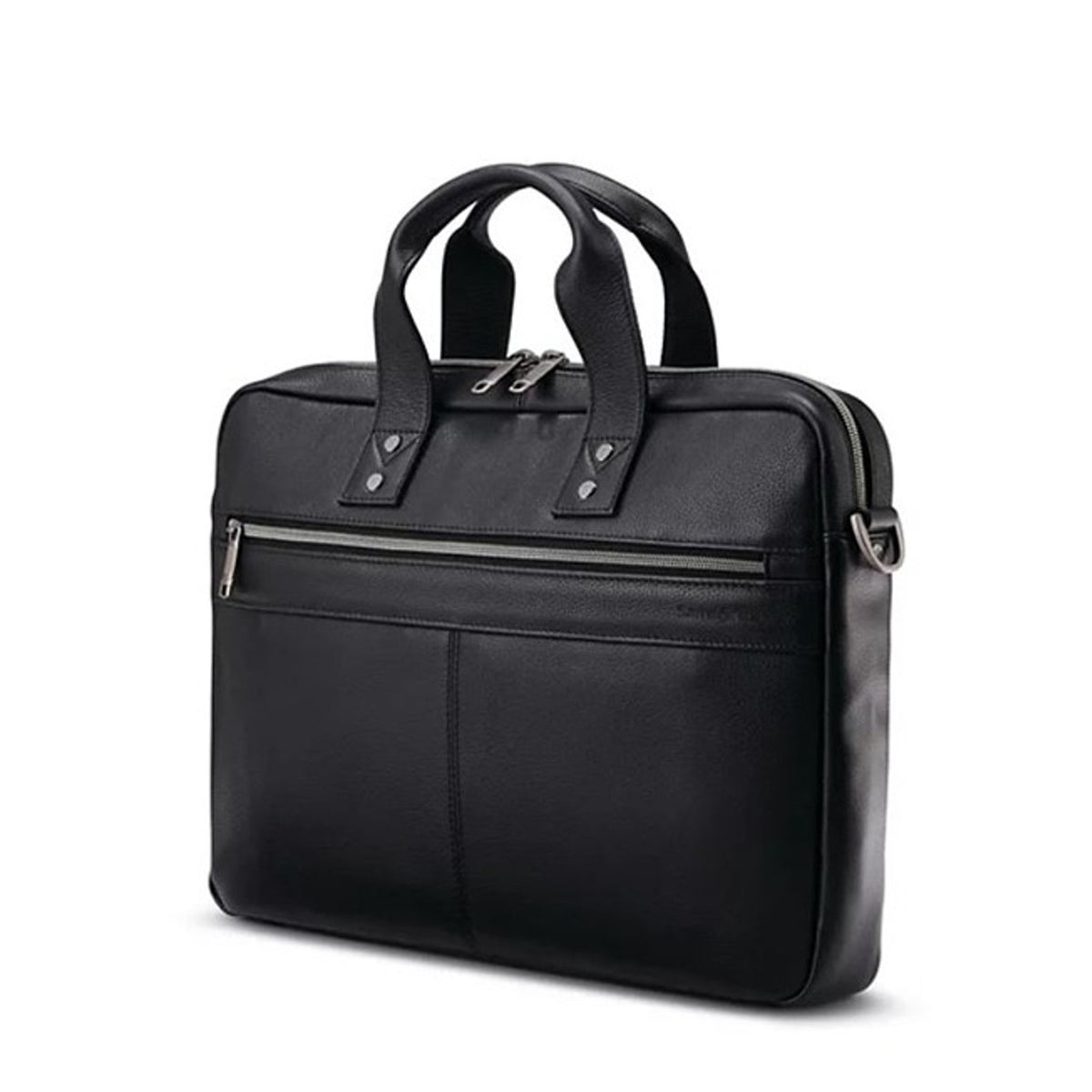 Samsonite Classic Leather Slim Brief– Black