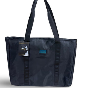 BADGLEY MISCHKA Nylon Travel Tote Weekender Bag- Black BADGLEY MISCHKA Nylon Travel Tote Weekender Bag- Black