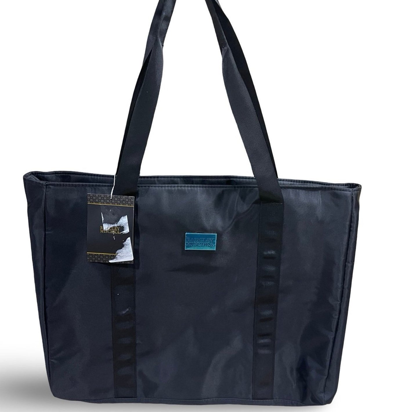 BADGLEY MISCHKA Nylon Travel Tote Weekender Bag- Black