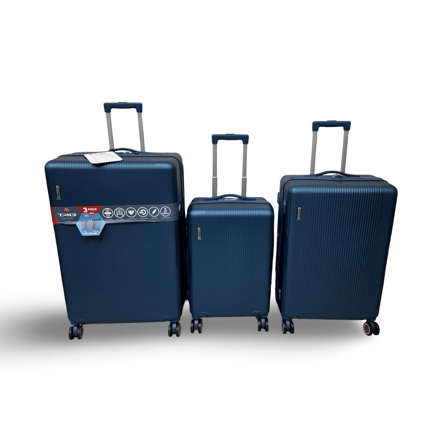Tag Gateway 2.0 3 Piece Hard side Spinner Luggage Set - Blue