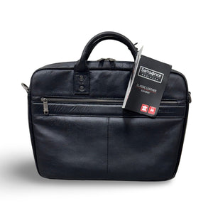 Samsonite Classic Leather Slim Brief– Black