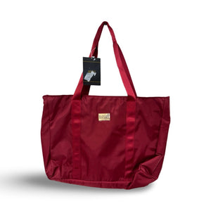 BADGLEY MISCHKA Nylon Travel Tote Weekender Bag- Burgundy