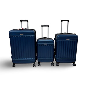 Solite Asher 3-Piece Expandable Spinner Luggage Set - Blue