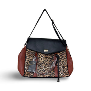 BADGLEY MISCHKA Leopard Travel Tote Weekender Bag- LEOPARD
