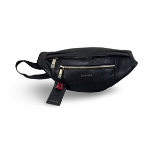 CHAMPS Leather Waist-Pack- Black