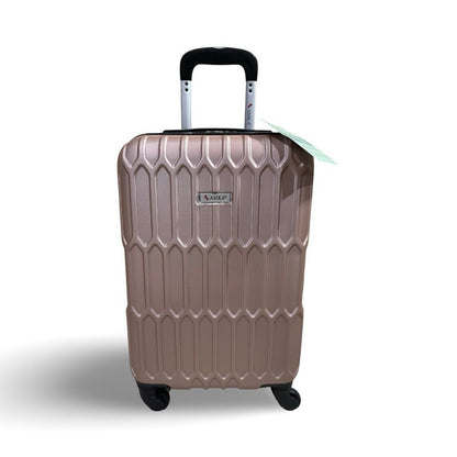 AMKA Honeycomb 22" Carry-On Expandable Spinner Suitcase- Rose Gold