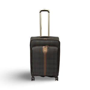 London Fog Brentwood III 25" Expandable Spinner Softside, Olive, Bronze