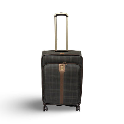 London Fog Brentwood III 25" Expandable Spinner Softside, Olive, Bronze