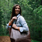Juneau Leather Tote w/ Pocket