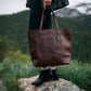 Juneau Leather Tote w/ Pocket