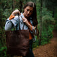 Juneau Leather Tote w/ Pocket