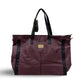 Badgley Mischka Rose XL Leather Tote Weekender Carry-On - Red Wine