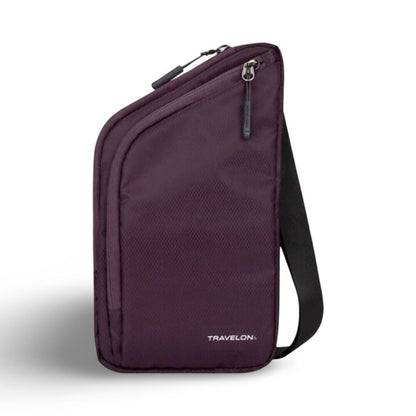 TRAVELON Slim Crossbody Bag - Blackberry