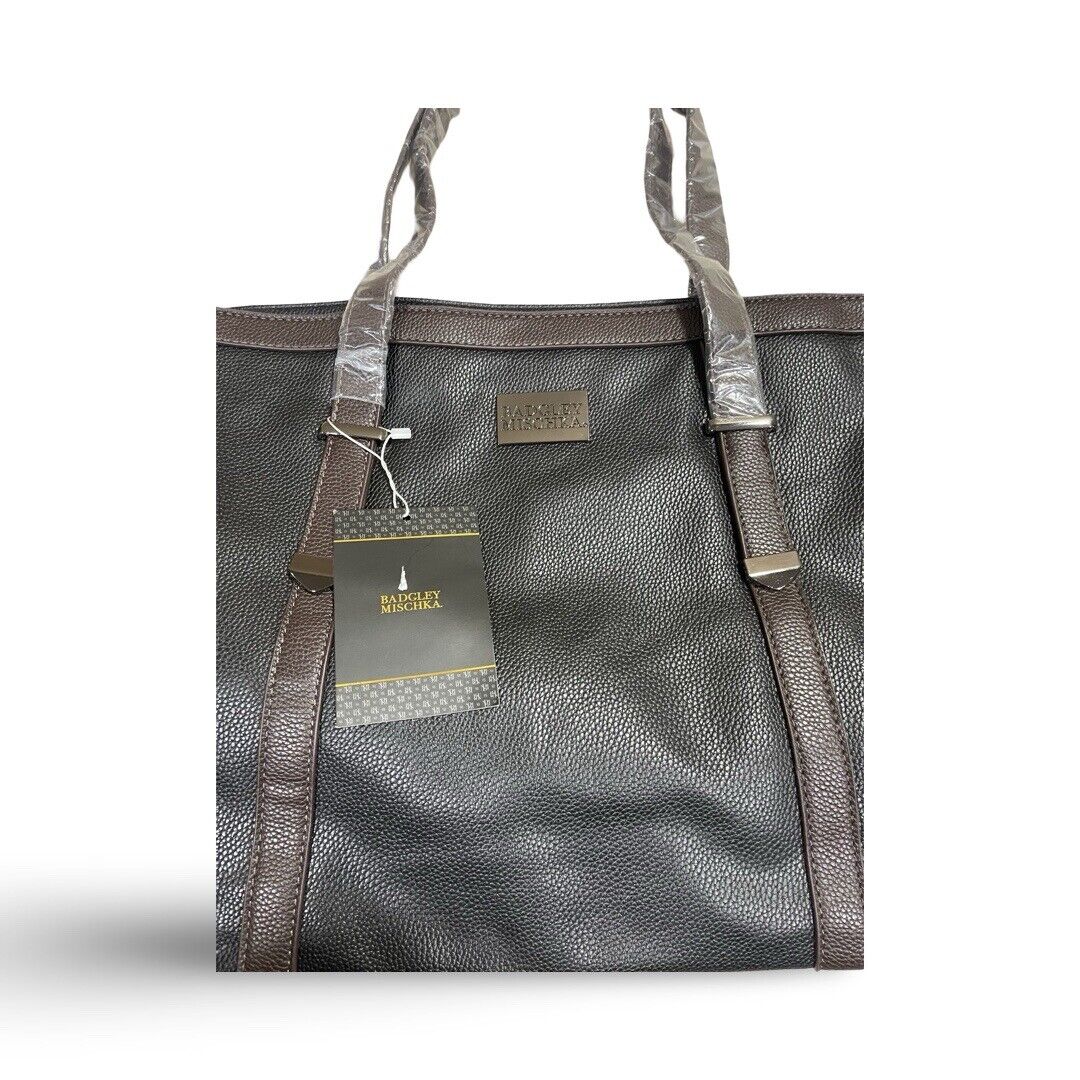 BADGLEY MISCHKA Anna Faux Leather Tote Weekender Travel Bag BADGLEY MISCHKA Anna Faux Leather Tote Weekender Travel Bag