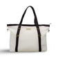 BADGLEY MISCHKA Anna XL Faux Leather Tote Weekender Travel Bag - White