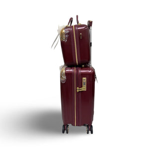 American Green Travel Melrose S Carry-on Vanity Luggage, Set of 2 - Burgundy