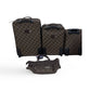 AMERICAN FLYER Pemberly Buckles 4 Piece Luggage Set - DARK BROWN